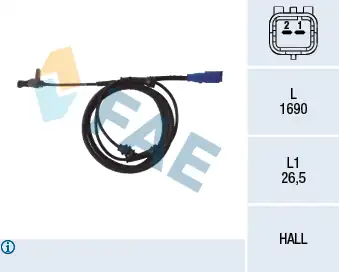 FAE 78098 | ABS Hız Sensörü Arka Citroen C5 12 02