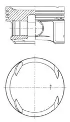 KOLBENSCHMIDT 41725600 | Piston Segman Std 82mm W203 02 07 W204 07 14 W211 02 08 W212 11 15 R171 04 11