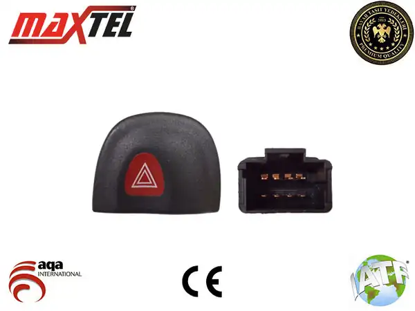 MAXTEL 162-04-867 | Dörtlü Flaşör Anahtarı 8 Fişli Renault Megane İ 96 03