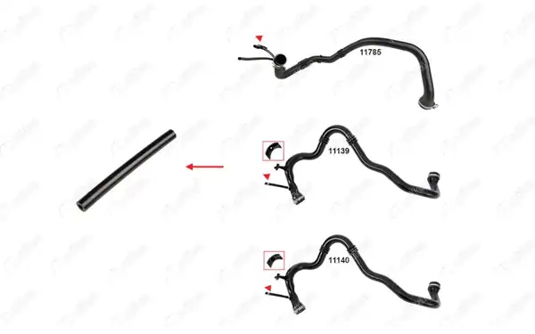 NIFEA 11086-5 | Hava Filtre Hortumu Dacia Logan İ Sandero İ 1 5 dCi 5mm X 11mm 12cm 5 Adet