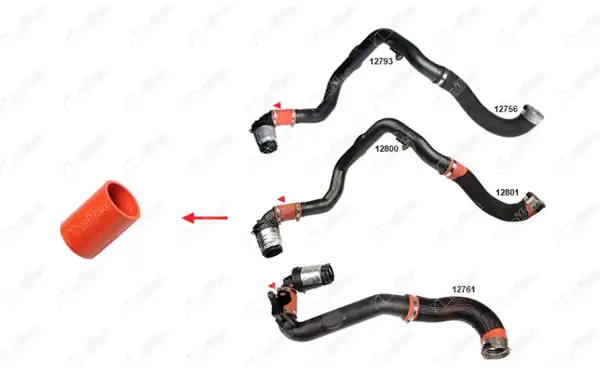 NIFEA 12760 | Turbo Hortumu Küçük Silikon 52mm X 9cm Plastik Parça Master III 2 3 dCi Movano B 2 3