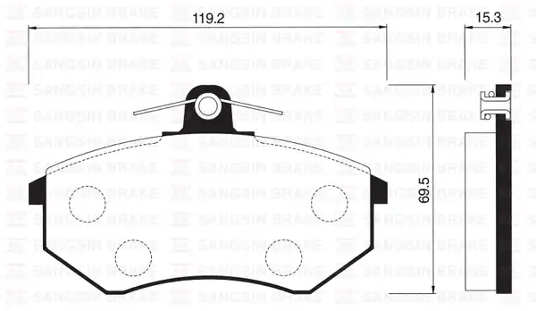 HI-Q SP1043 | Ön Fren Balata İnce VW Golf II III Polo Classic 95 Passat 88 97 Caddy 95 04 Seat Cordoba Ibiza Gdb1048 Gdb1044