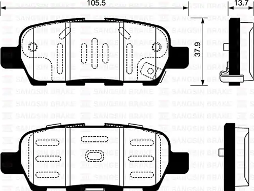 HI-Q SP1250 | Arka Fren Balata Nissan Qashqai