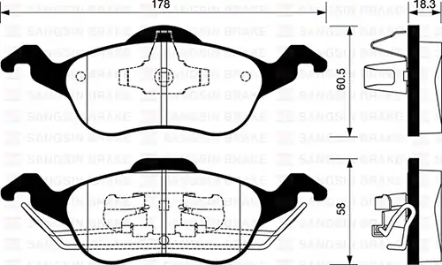 HI-Q SP1259 | Ön Fren Balata Ford Focus 1 4l 1 6l 1 8l 2 0l 98 04