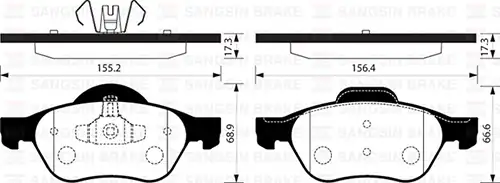 HI-Q SP1414 | Ön Balata Megane II 02 Scenic II 02 Clio III 05 1 5 dCi 1 6 16v 2 0 16v