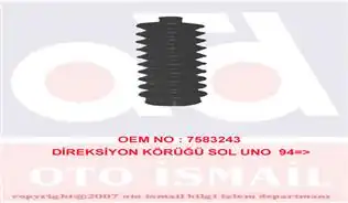 SİSMAK 410412 | Direksiyon Körüğü Sol Uno Panda Favorit Mekanik