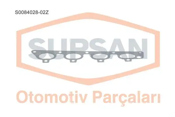 SUPSAN S0084028.02Z | Manifold Contası Paslanmaz Çelik (Opel: Astra Corsa Vectra Zafira 1.6I 16V Eng.Y16xe Z16xe Z16yng)