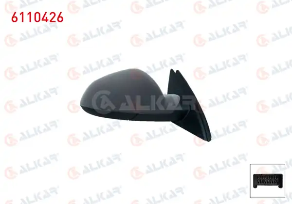 ALKAR 6110426 | Dış Dikiz Aynası Sağ Elektrikli Isıtmalı Astarlı Otomatik Katlanır Hafızalı 13 Pin Opel Insignia A G09 2008