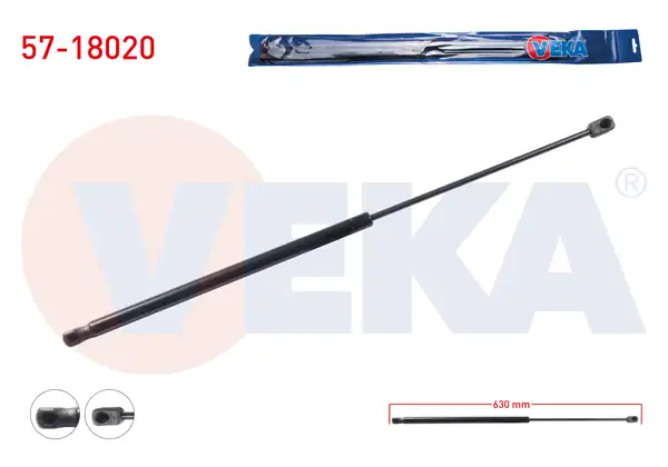 VEKA 57-18020 | Bagaj Amortisörü 630mm 330n Fiat Tempra Station Wagon 1992 1999 2 Adet