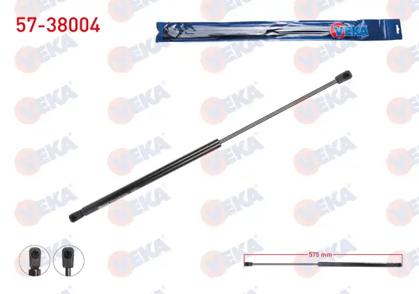 VEKA 57-38004 | Motor Kaput Amortisörü 575mm 330n Seat Leon 1m1 1999 2006 Toledo II 1m2 1999 2006 2 Adet