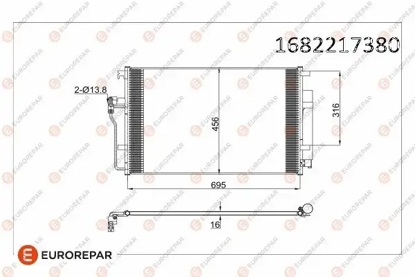 Eurorepar 1682217380 Erp Klima Radyatörü Mercedes Benz Sprinter VW Crafter 30 50 2e_