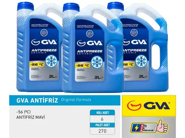 GVA 9930233 | Antifriz 3 LT 56 C Mavi Koli 6 Ad 6 Adet