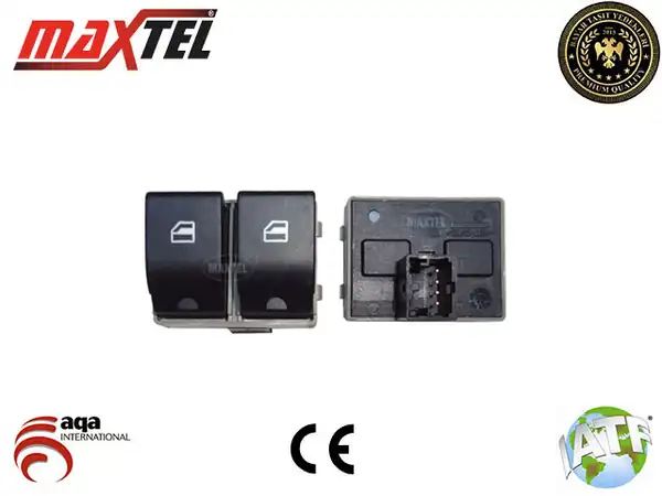 MAXTEL 18206007 | Cam Açma Kapama Anahtarı Ön Polo Sol Çiftli 02 Cordoba 03 09 Ibiza 02 10