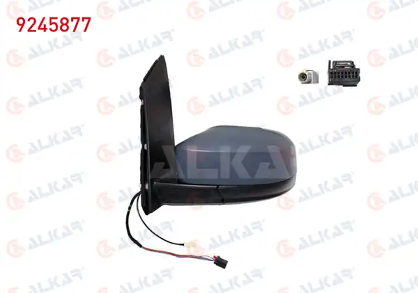 ALKAR 9245877 | Dış Dikiz Aynası Sol Astarlı Katlanır Antenli Isıtmalı Elektrikli 7 Pin Volkswagen Caddy 2015 2020