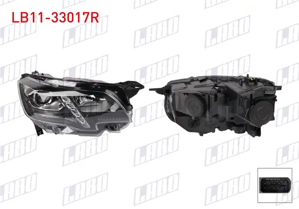 LABO LB11-33017R | Far Sağ Ledli Peugeot Rifter 2018