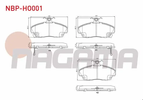 NAGAMA NBP-HO001 | Fren Balata Ön Ikazlı Honda