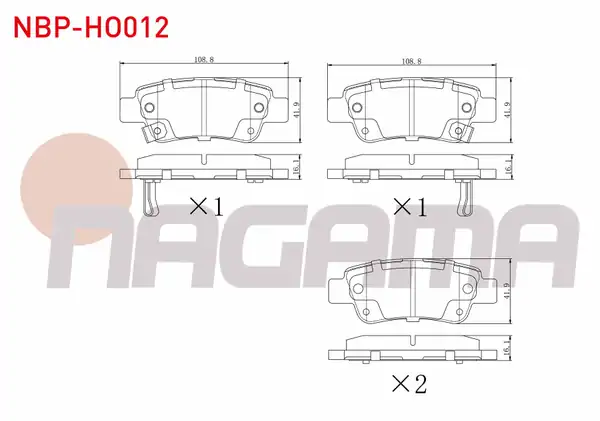 NAGAMA Nbp Ho012 Fren Balata Arka Ikazlı Honda Cr V III
