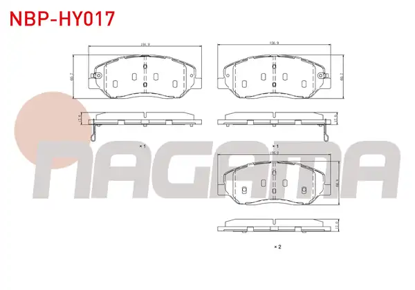 NAGAMA Nbp Hy017 Fren Balata Ön Ikazlı Santa Fe