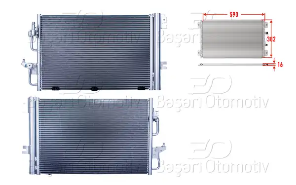 WISCO 2143042-00 | Klima Radyatörü 590x382x16 Opel Astra H Zafira B 1 4 1 6 04