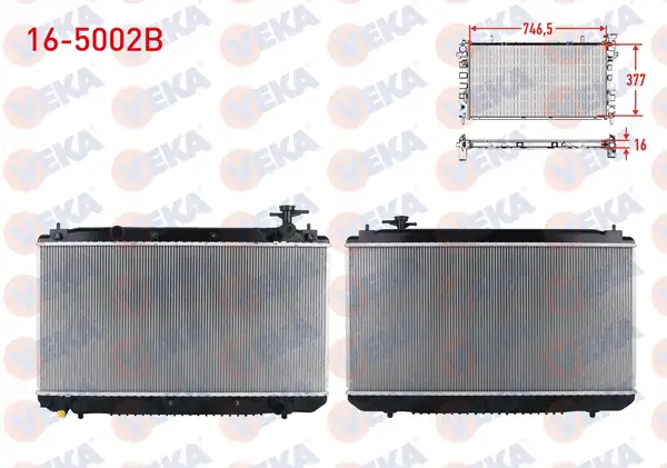 VEKA 16-5002B | Su Radyatörü Brazing Chery Tıggo 1 6 M T Ac 2010
