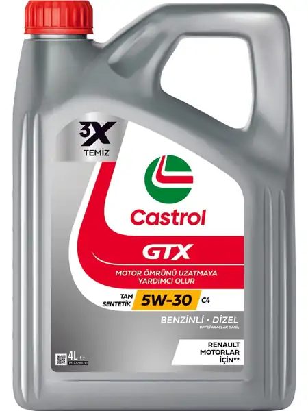 Castrol Gtx 5W30 C4 4 Litre Motor Yağı Dpf li Renault