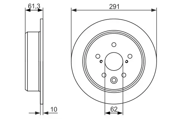 BOSCH 0986479657 | Fren Diski Toyota Crown 291-5 | 2 Adet