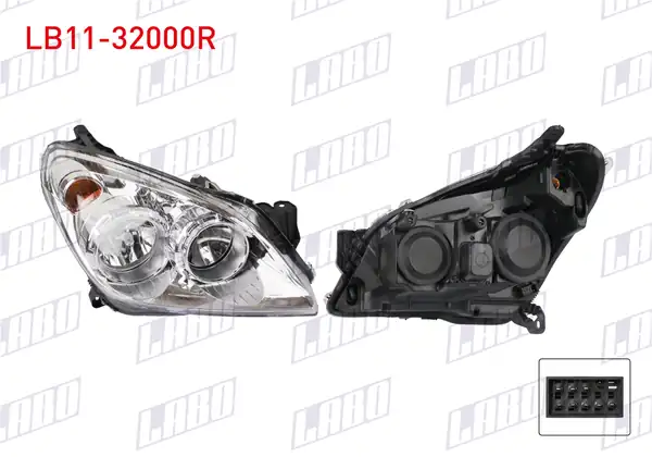 LABO LB11-32000R | Far Sağ Elektrikli Motorsuz Opel Astra H 2004 2010