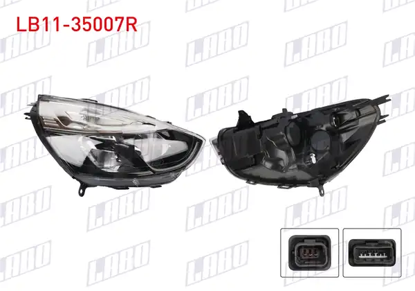LABO LB11-35007R | Far Sağ İçi Siyah Renault Clio IV 2016