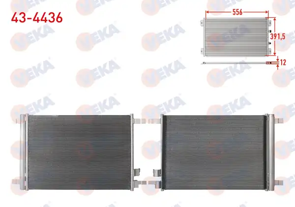 VEKA 43-4436 | Klima Radyatörü Volkswagen Golf VIII