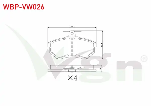 WGN Wbp Vw026 Fren Balata Ön Volkswagen Polo