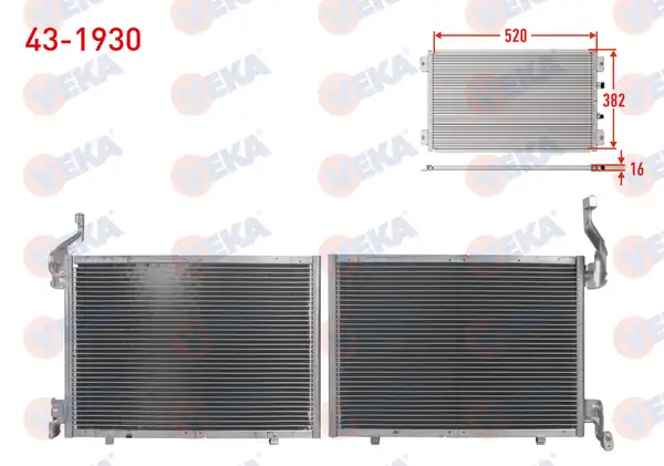VEKA 43-1930 | Klima Radyatörü Ford Tourneo Courier 1 6 TDCI 2014