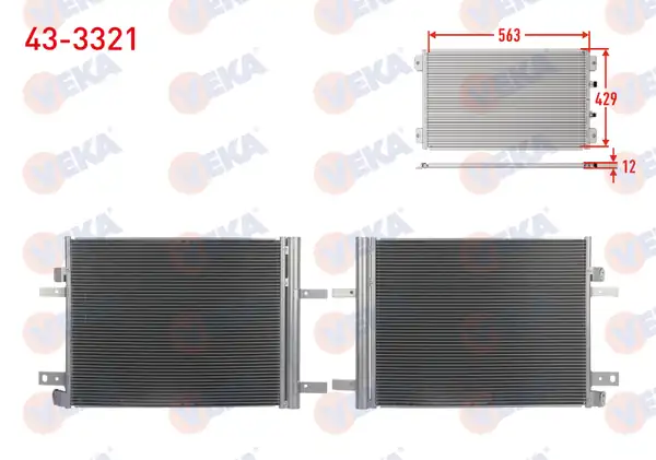 VEKA 43-3321 | Klima Radyatörü Peugeot 3008 5008 2016 Citroen C5 Aircross 2018 1 5 1 6 Hdi Opel Grandland 1 5 1 6 Turbo D 2017