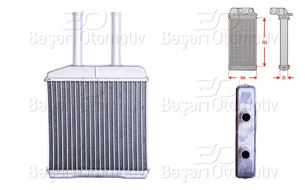 WISCO 2143092-00 | Kalorifer Radyatörü Brazing M-T A-T 152x166x25 mm Chevrolet Matız 0 8 1 0 Daewoo Matız 0 8 1 0 98