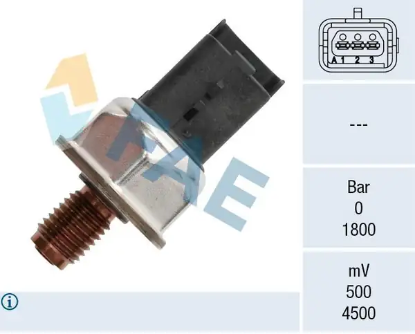 FAE 15600 | Sensör Yakıt Basınç 206 207 307 308 Partner Focus 03 1 4 1 6 Hdi TDCI Rail Basınç Müşürü