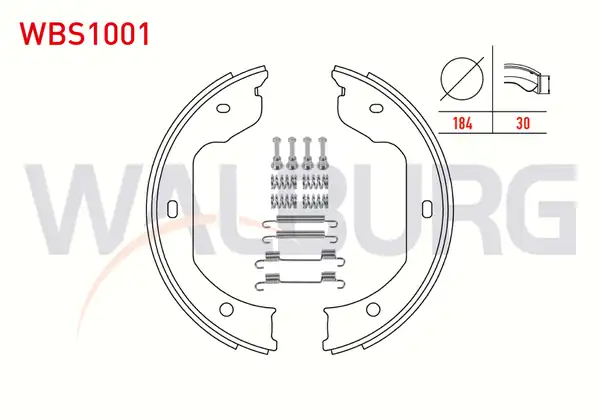 WALBURG WBS1001 | El Fren Balatası Aksesuarli Bmw 5 Serisi
