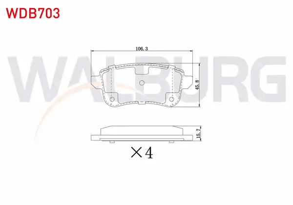 WALBURG WDB703 | Fren Balata Arka Renault Megane IV Sedan Lv- Elektronik El Frenı Olan Araclar İçin 1 5 dCi 2016 Nissan Juke F16 2019