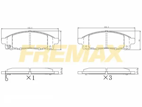 Fremax Fbp 0859 Ön Fren Balatası Carbon Formül Mıtsubushı L200 Cr 06 2015 Fullback