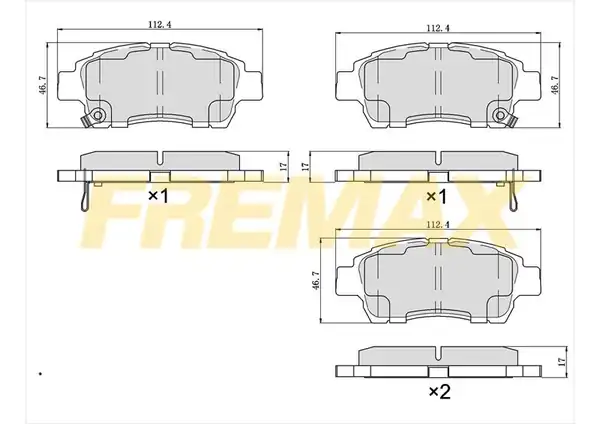 Fremax Fbp 1143 Ön Fren Balatası Corbon Formül Toyota Yaris 2002 2006 Toyota Verso 2001