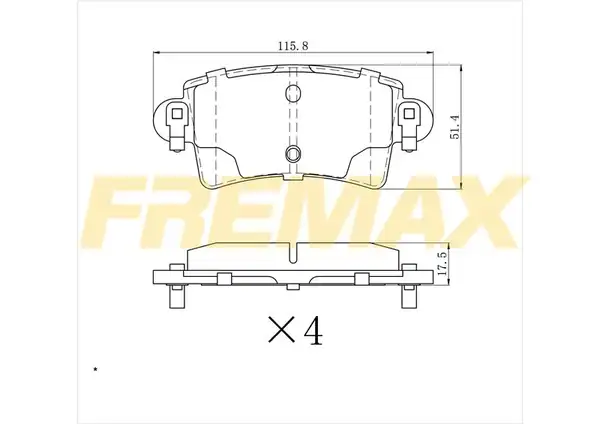 Fremax Fbp 1275 Arka Fren Balatası Carbon Formül Renault Master II Movano 98 2009