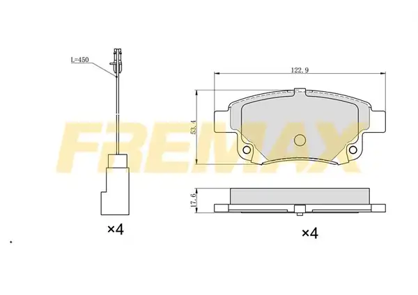 Fremax Fbp 1452 Arka Fren Balatası Corbon Formül Ford Transit V 347 Disk Tip 206 2014