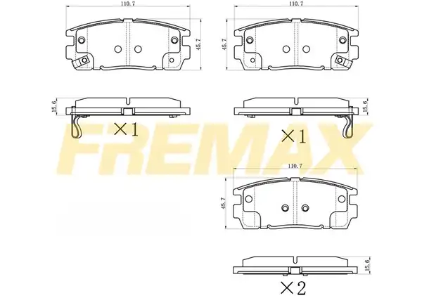 Fremax Fbp 1502 Arka Fren Balatası Corbon Formül Chevrolet Captiva Antara 2007