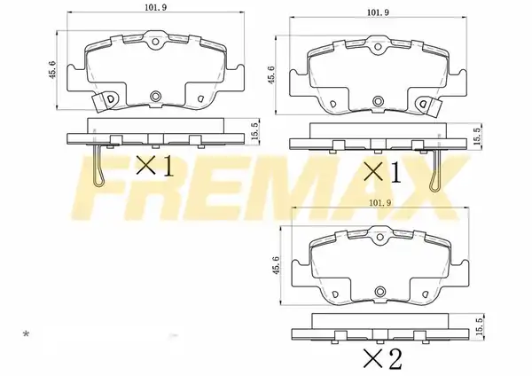 Fremax Fbp 1526 Arka Fren Balatası Corbon Formül Toyota Auris 2007 2012 Corolla 1 4 D4d 1 6 Corolla 2007 2012