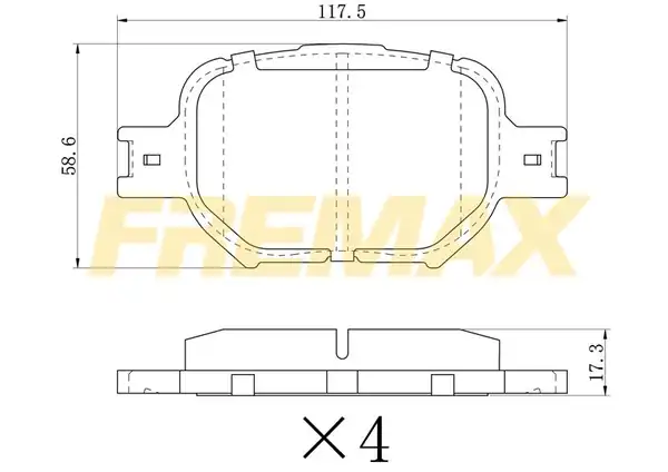 Fremax Fbp 1544 Ön Fren Balatası Corbon Formül Toyota Verso 2002 2004
