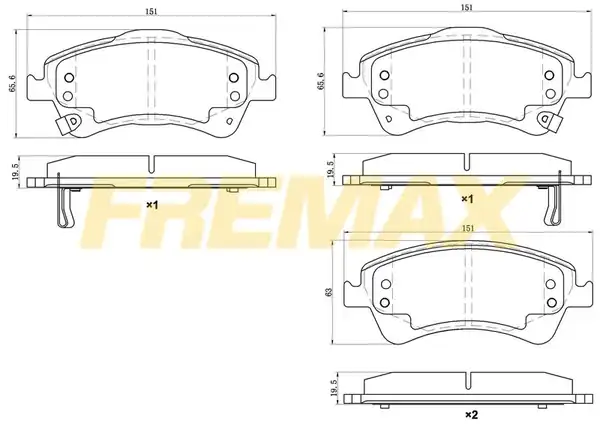 Fremax Fbp 1653 Ön Fren Balatası Carbon Formül Toyota Avensis Verso 2009