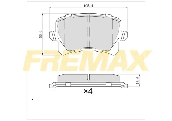 FREMAX FBP-1654 | Arka Fren Balatası (Corbon Formül) VW Tiguan-Sharan-Passat B7-Caddy-A6-Q3 2006 >