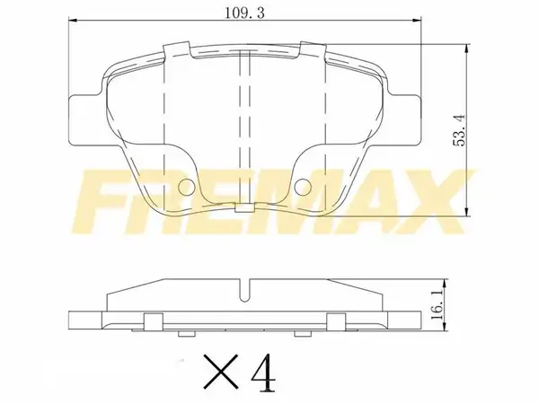 Fremax Fbp 1663 Arka Fren Balatası Carbon Formül VW Audi Caddy Sharan A1 Q3