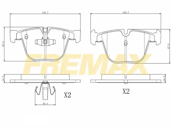 Fremax Fbp 1933 Arka Fren Balatası Corbon Formül Bmw 5 Seri F07 F01 F02 F04 N57 D30a 7 Seri 2009 2017
