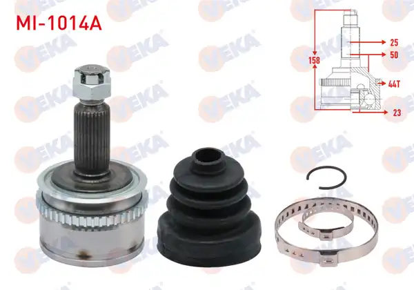 VEKA MI-1014A | Aks Kafası Sol-Sağ On Dıs Mitsubishi L 200 (Kbt,Kat) 2.5 Dıd 4X4 A-T ABS li 47 Dıs 30X35x69 Uzunluk 164,5mm 2007 -