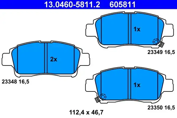 ATE 13.0460-5811.2 | Fren Balatası