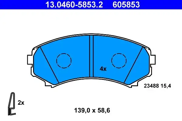 ATE 13.0460-5853.2 | Fren Balatası